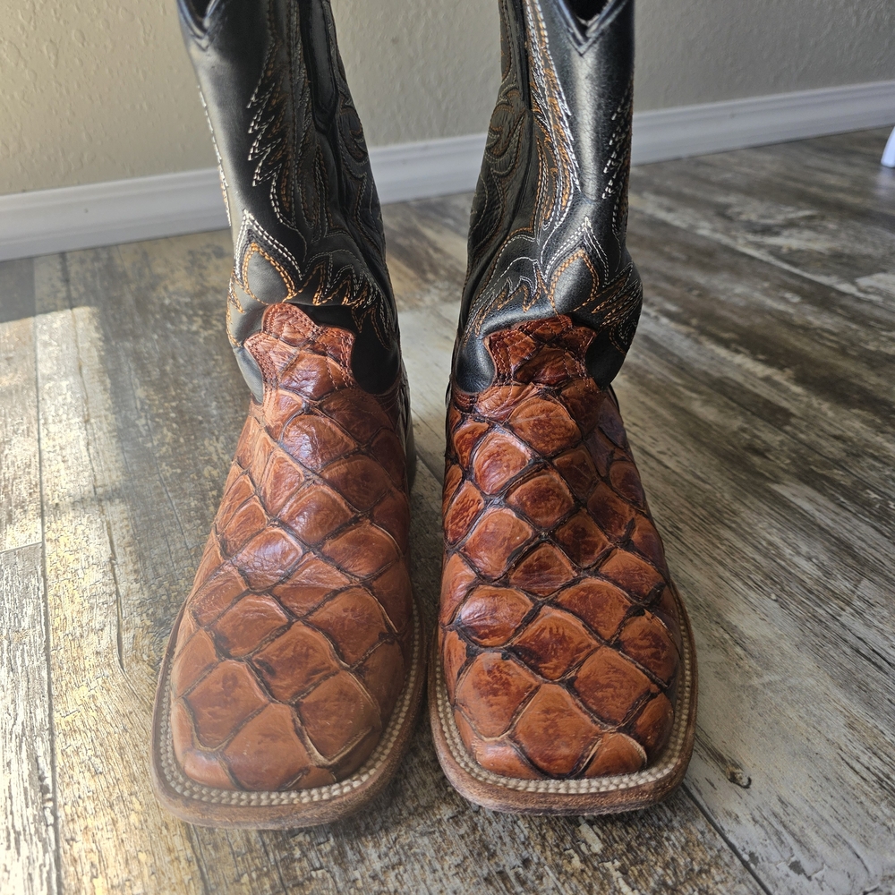 Brown and Black Western Cowboy Boots